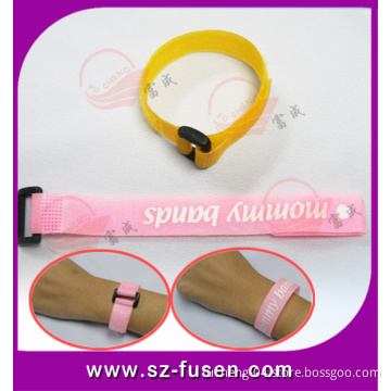 Cheap Custom Designed Velcro Wrist Band in Shenzhen